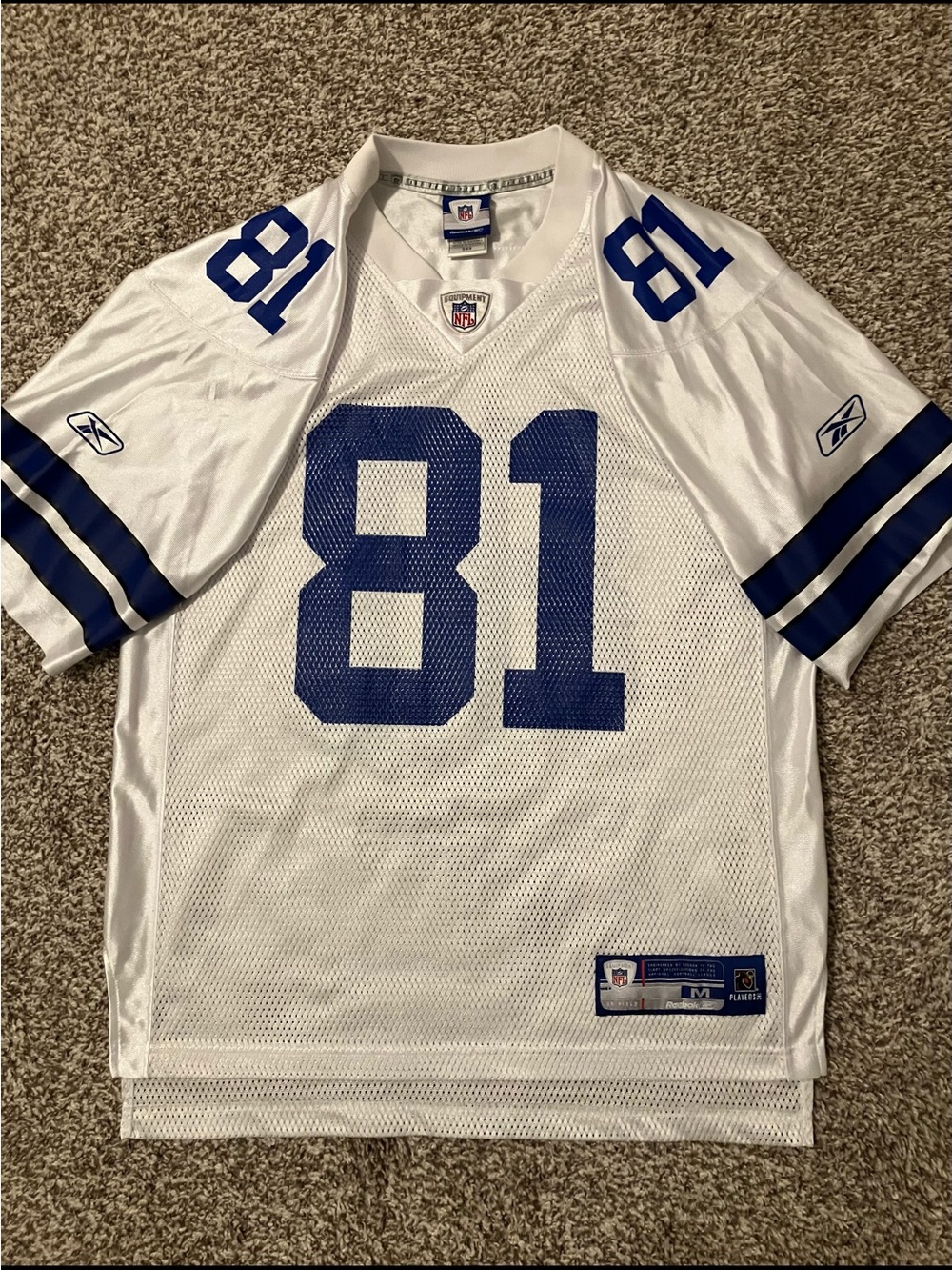 Terrell Owens Dallas Cowboys Reebok White Jersey Medium